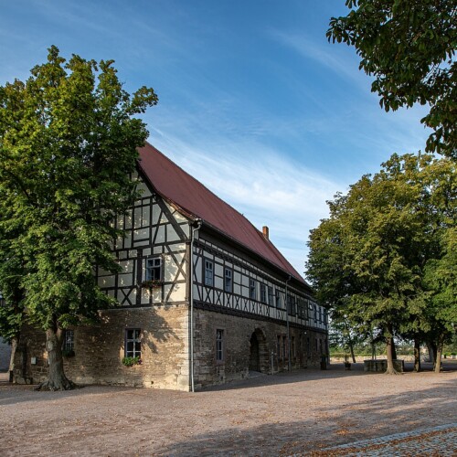 Burg Weißensee mit zentralem Burghof