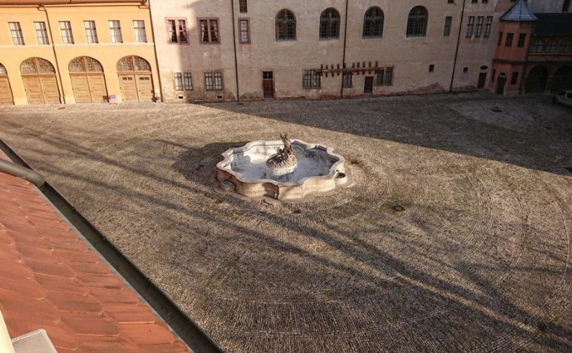 Erneuerung des Entwässerungsnetzes im Schlosshof von Schloss Sondershausen