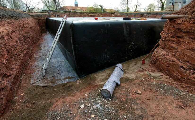 Neue Löschwasserzisterne auf Schloss Sondershausen eingebaut