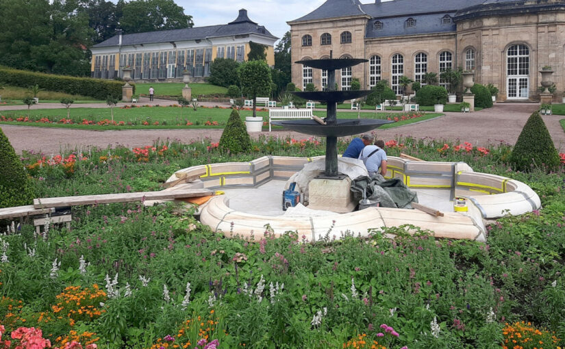 Marmorbrunnen in der Herzoglichen Orangerie Gotha wieder dicht