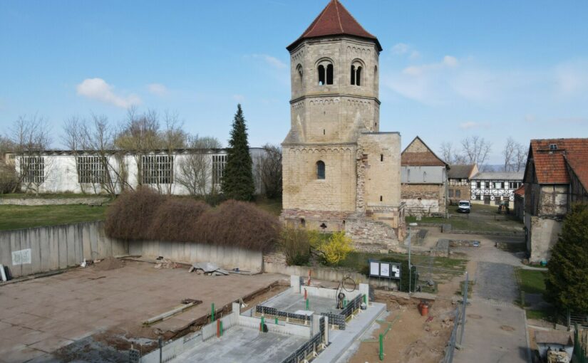 Pavillonneubau im Kloster St. Wigbert in Göllingen kommt voran