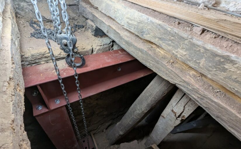 Sicherung über dem Liebhabertheater in Schloss Sondershausen